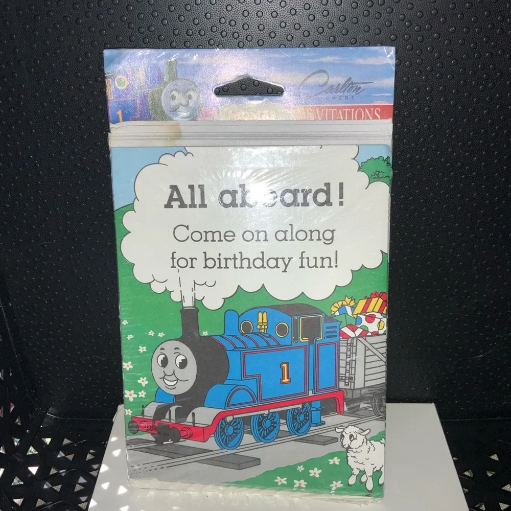 NEW Vintage 1992  Thomas The Train BirthDay Invitations 8 Cards /envelopes